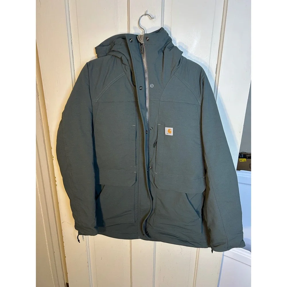 Carhartt Super Dux Relaxed Fit Insulated Hooded Jacket Elm Green OC5002-W Size M